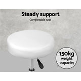 Artiss PU Leather Swivel Salon Stool - White