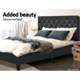 Artiss Bed Base Double Size Frame Fabric Charcoal