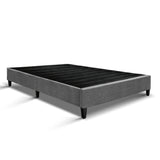 Artiss King Size Bed Base Frame Mattress Platform Fabric Wooden Grey BRISK