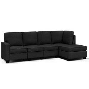 Artiss Sofa Lounge Set 5 Seater Modular Chaise Chair Suite Couch Dark Grey