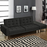 Artiss Sofa Bed Lounge Set Futon Couch 3 Seater Recliner Ottoman Fabric Charcoal