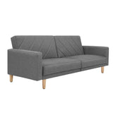 Artiss Sofa Bed Lounge 3 Seater Futon Couch Wood Furniture Grey Fabric 193cm