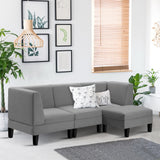 Artiss 4 Seater Sofa Set Bed Modular Lounge Chair Chaise Suite Fabric