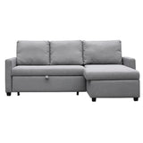 Artiss 3 Seater Fabric Sofa Bed with Storage  - Grey