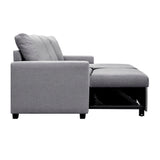 Artiss 3 Seater Fabric Sofa Bed with Storage  - Grey