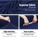 Artiss 2-piece Sofa Cover Elastic Stretch Couch Covers Protector 2 Steater Navy