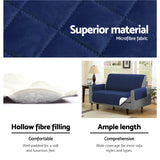 Artiss Sofa Cover Quilted Couch Covers Lounge Protector Slipcovers 1 Seater Navy