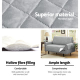 Artiss Sofa Cover Quilted Couch Covers Lounge Protector Slipcovers 2 Seater Grey