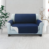 Artiss Sofa Cover Quilted Couch Covers Lounge Protector Slipcovers 2 Seater Navy