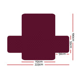 Artiss Sofa Cover Quilted Couch Covers Lounge Protector Slipcovers 2 Seater Burgundy