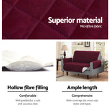 Artiss Sofa Cover Quilted Couch Covers Lounge Protector Slipcovers 2 Seater Burgundy