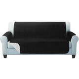 Artiss Sofa Cover Quilted Couch Covers Lounge Protector Slipcovers 3 Seater Black