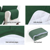 Artiss Sofa Cover Quilted Couch Covers Lounge Protector Slipcovers 3 Seater Green