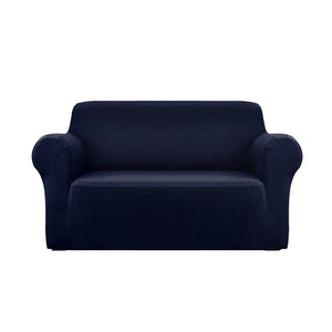 Artiss Sofa Cover Elastic Stretchable Couch Covers Navy 2 Seater