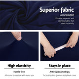 Artiss Sofa Cover Elastic Stretchable Couch Covers Navy 2 Seater