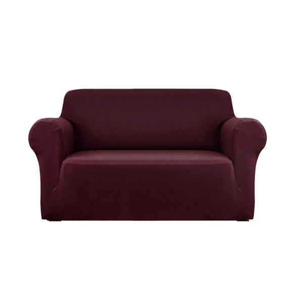 Artiss Sofa Cover Elastic Stretchable Couch Covers Burgundy 2 Seater