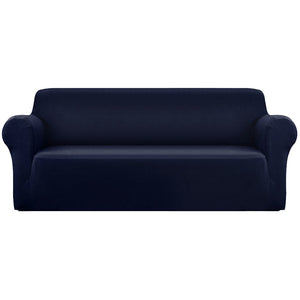 Artiss Sofa Cover Elastic Stretchable Couch Covers Navy 4 Seater