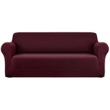 Artiss Sofa Cover Elastic Stretchable Couch Covers Burgundy 4 Seater