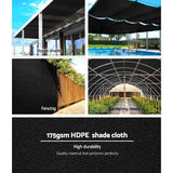 Instahut 70% Sun Shade Cloth Shadecloth Sail Roll Mesh 1.83x10m 175gsm Black