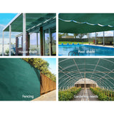 Instahut 1.83x10m 30% UV Shade Cloth Shadecloth Sail Garden Mesh Roll Outdoor Green