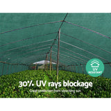 Instahut 1.83x10m 30% UV Shade Cloth Shadecloth Sail Garden Mesh Roll Outdoor Green