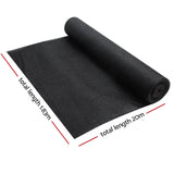 Instahut 70% UV Sun Shade Cloth Shadecloth Sail Roll Mesh Garden Outdoor 1.83x20m Black