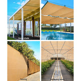 Instahut Sun Shade Cloth Shadecloth Sail Roll Mesh Outdoor 70% UV 1.83x30m Beige