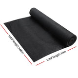 Instahut 50% UV Sun Shade Cloth Shadecloth Sail Roll Mesh Garden Outdoor 3.66x10m Black