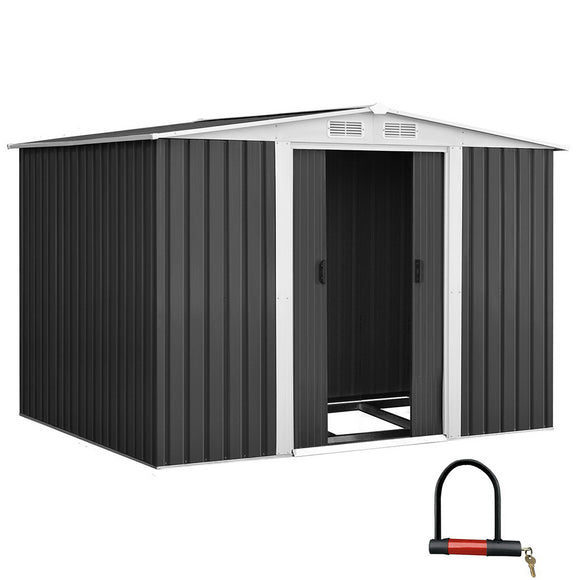 Giantz Garden Shed Outdoor Storage Sheds Tool Workshop 2.58X2.07M with Base