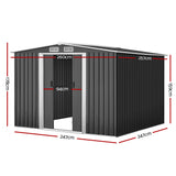 Giantz Garden Shed Outdoor Storage Sheds Tool Workshop 2.6x2.57x1.78M