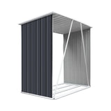 Giantz Log Firewood Storage Shed Galvanised Steel Garden Outdoor 2m³ Shelter 163x83x154CM