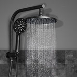 Cefito WELS 9'' Rain Shower Head Set Round Handheld High Pressure Wall Black