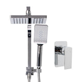 Cefito WELS 8'' Rain Shower Head Mixer Square Handheld High Pressure Wall Chrome