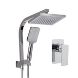 Cefito WELS 8'' Rain Shower Head Mixer Square Handheld High Pressure Wall Chrome