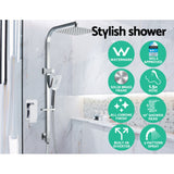 Cefito WELS 10'' Rain Shower Head Mixer Square Handheld High Pressure Wall Chrome