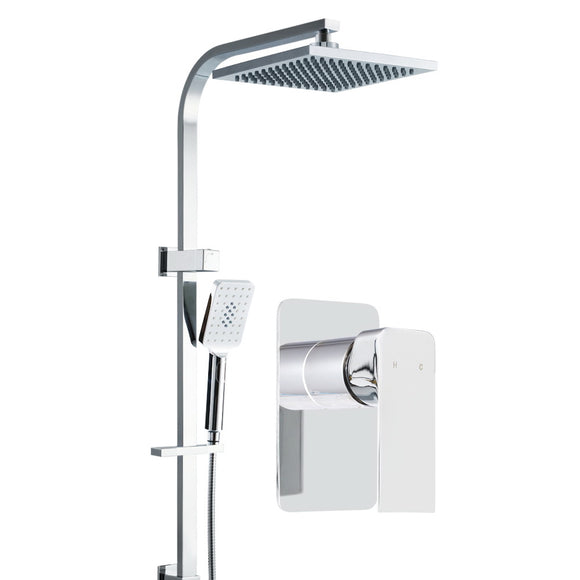 Cefito WELS 8'' Rain Shower Head Mixer Square Handheld High Pressure Wall Chrome