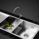 Cefito 111cm x 45cm Stainless Steel Kitchen Sink Under/Top/Flush Mount Silver