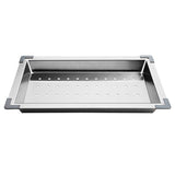 Cefito Stainless Steel Sink 425X250MM Colander Kitchen Draining Tray Strainer Silver