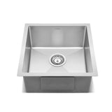 Cefito 44cm x 44cm Stainless Steel Kitchen Sink Under/Top/Flush Mount Black