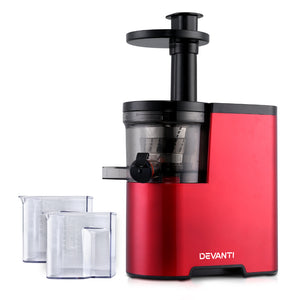 Devanti Cold Press Slow Juicer Red