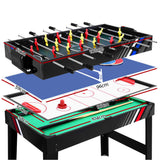 4FT 4-In-1 Soccer Table Tennis Ice Hockey Pool Game Football Foosball Kids Adult