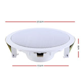 2 x 6" In Ceiling Speakers Home 80W Speaker Theatre Stereo Outdoor Multi Room