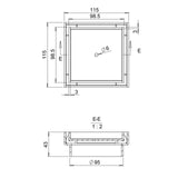 115x115mm Stainless Steel Shower Grate Tile Insert Drain Square Bathroom