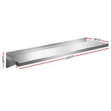 Stainless Steel Wall Shelf Kitchen Shelves Rack Mounted Display Shelving 1200mm