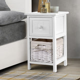 2 PCS Artiss Bedside Table - White