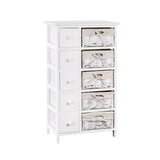 Artiss 5 Basket Storage Drawers - White