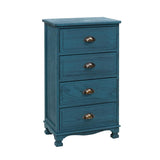 Artiss Bedside Tables Drawers Cabinet Vintage 4 Chest of Drawers Blue Nightstand