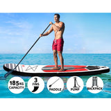 Weisshorn Stand Up Paddle Boards 11' Inflatable SUP Surfboard Paddleboard Kayak Red