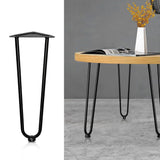 4x Hairpin Legs Coffee Dinner Table Steel Industrial Desk Bench 2 Rod Black 45CM