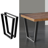 Artiss 2x Coffee Dining Table Legs 71x65/40CM Industrial Vintage Bench Metal Trapezoid